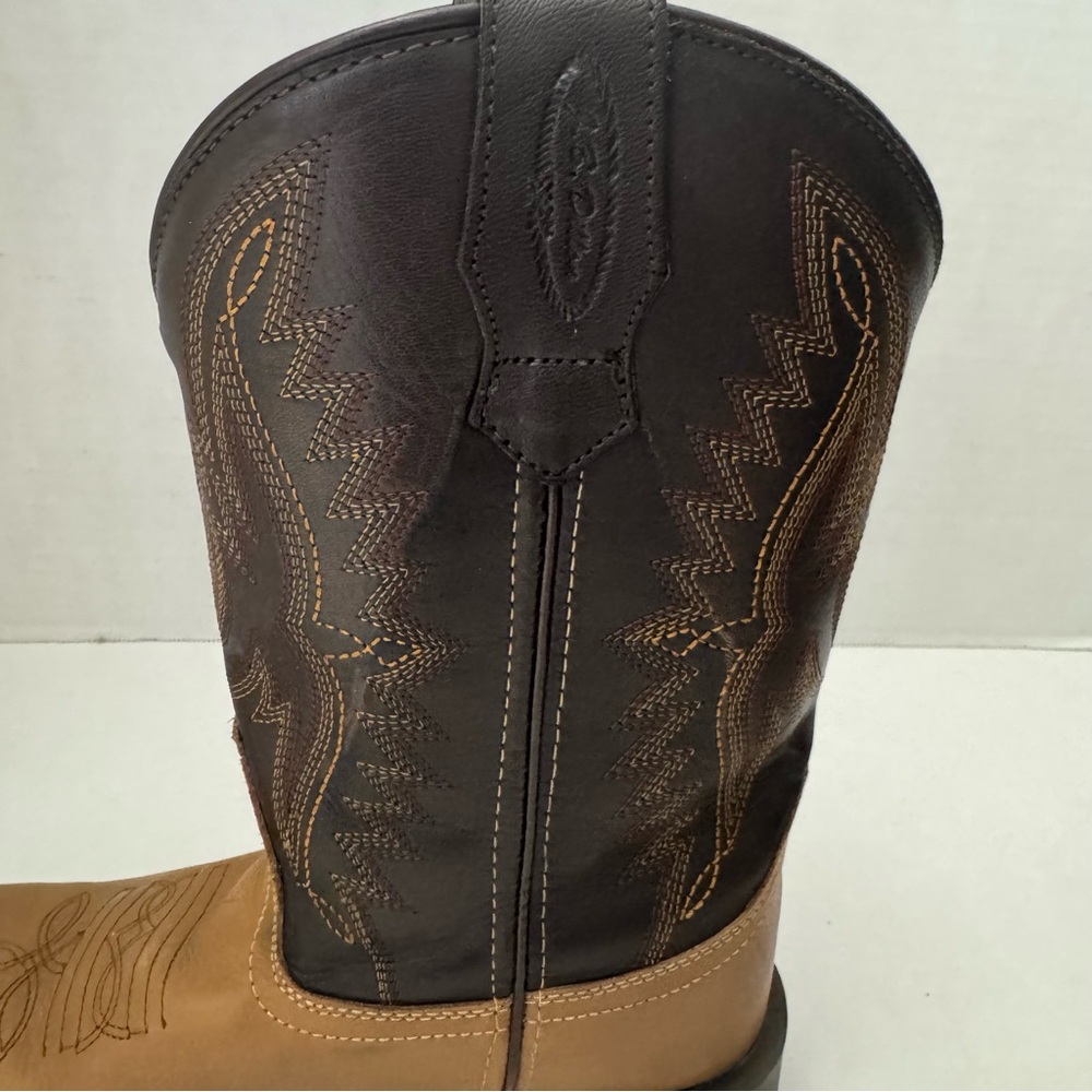 J.B. Dillon Two-Tone Brown Tan Western Boots Unisex Children’s Size 4.5 - Picture 4 of 8